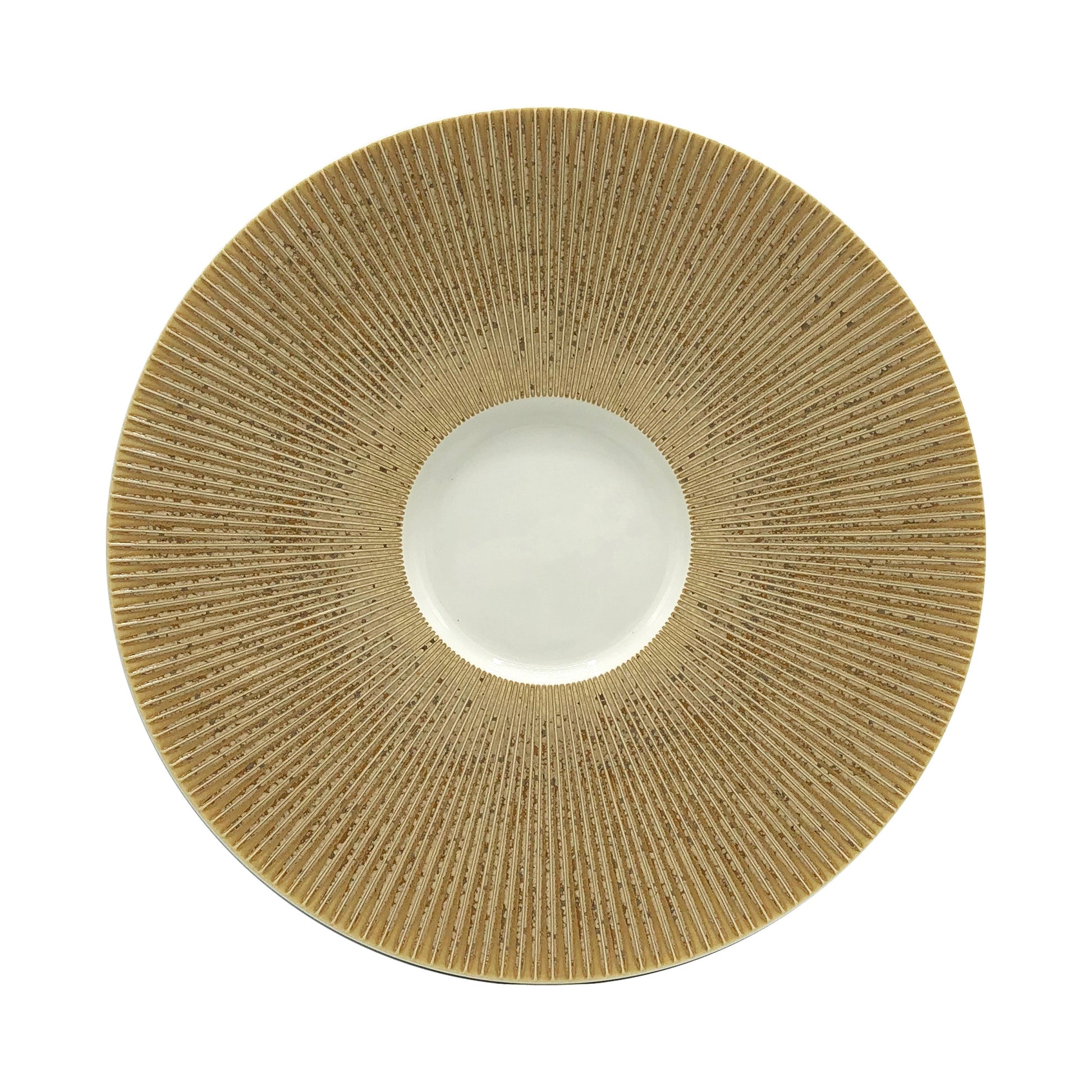 JL Coquet  SONG Ocre - Assiette Mise en bouche, Bol?ro 3.94 Inch SKU: BOL1031OCRECREM000