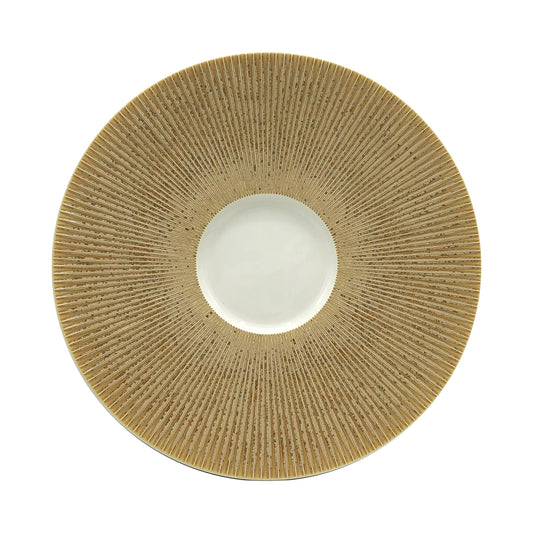 JL Coquet  SONG Ocre - Assiette Mise en bouche, Bol?ro 3.94 Inch SKU: BOL1031OCRECREM000