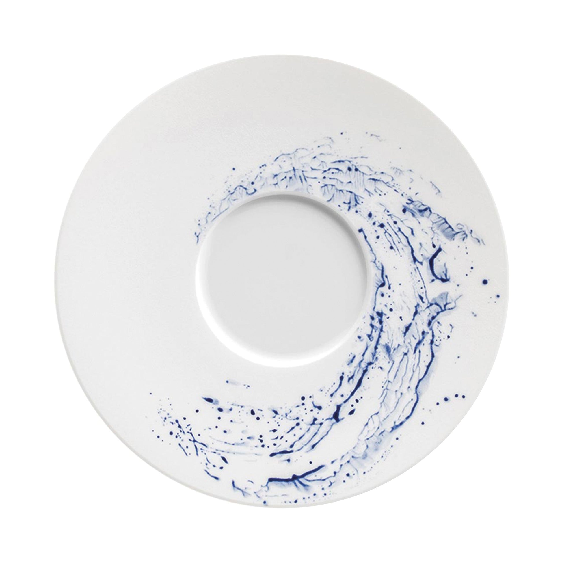 JL Coquet  BLUE IMPRESSION - Assiette Mise en bouche 3.94 Inch SKU: HOR1031BIMPBLNC000