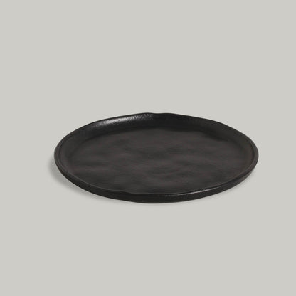 Porto Brasil MATTE BLACK BREAD PLATE STONEWARE dia. 6.1x0.63"  SKU: '1593173901