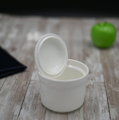 Wilmax Fine Porcelain 4" | 10 Cm 8 Fl Oz | 250 Ml  Soup Cup With Lid SKU: WL-991183/A