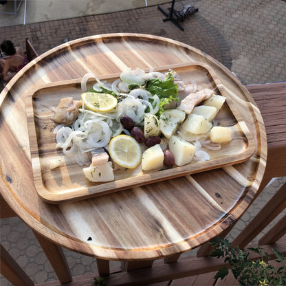 ZavisGreen Acacia round Plate / Platter 16" Diameter SKU: ZG-660016