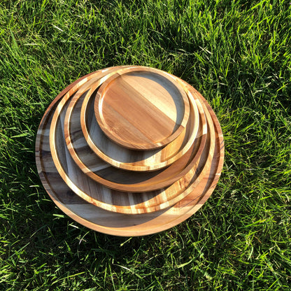 ZavisGreen Acacia round Plate / Platter 10" Diameter SKU: ZG-660010
