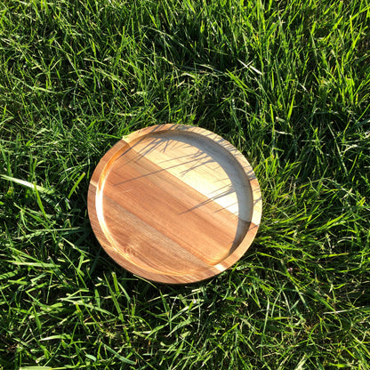 ZavisGreen Acacia round Plate  Platter 8" Diameter SKU: ZG-660008