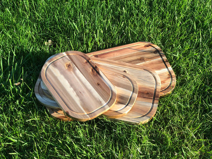 ZavisGreen Acacia Serving Rounded cutting board 12" X 8" SKU: ZG-660412