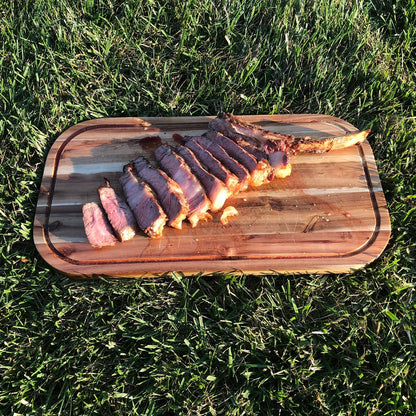 ZavisGreen Acacia Serving Rounded cutting board 18" X 10" SKU: ZG-660418
