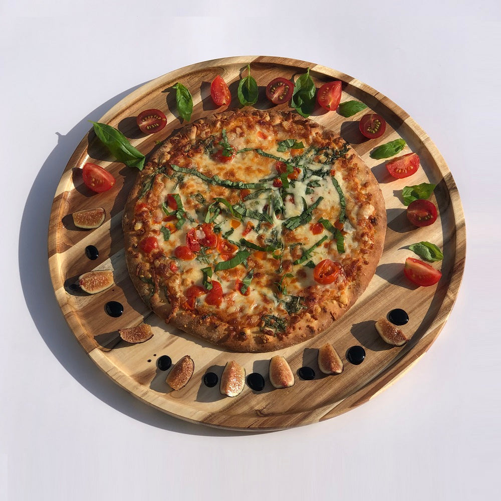 ZavisGreen Acacia round Plate / Platter 16" Diameter SKU: ZG-660016