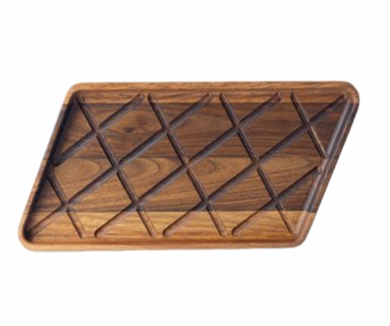 SERVING SOLUTION Black walnut 15.75 x 7.87 inches #0411