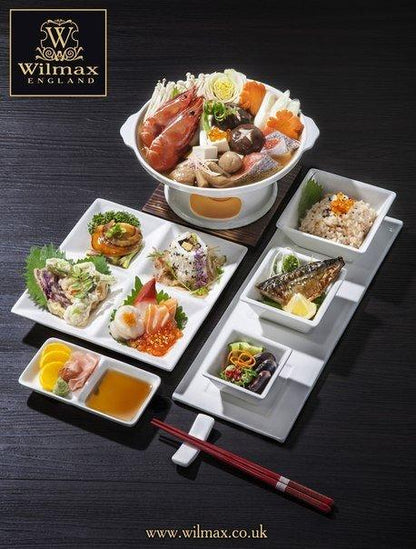 Wilmax Fine Porcelain Square Dish 4.75" X 4.5" X 2.5" | 12 X 11 X 6 Cm 11 Fl Oz |330 Ml SKU: WL-992611/A