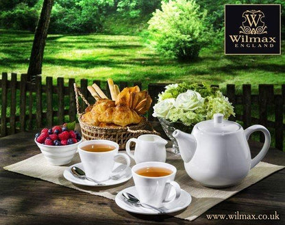 Wilmax Fine Porcelain 6 Oz | 180 Ml Tea Cup & Saucer SKU: WL-993004/AB