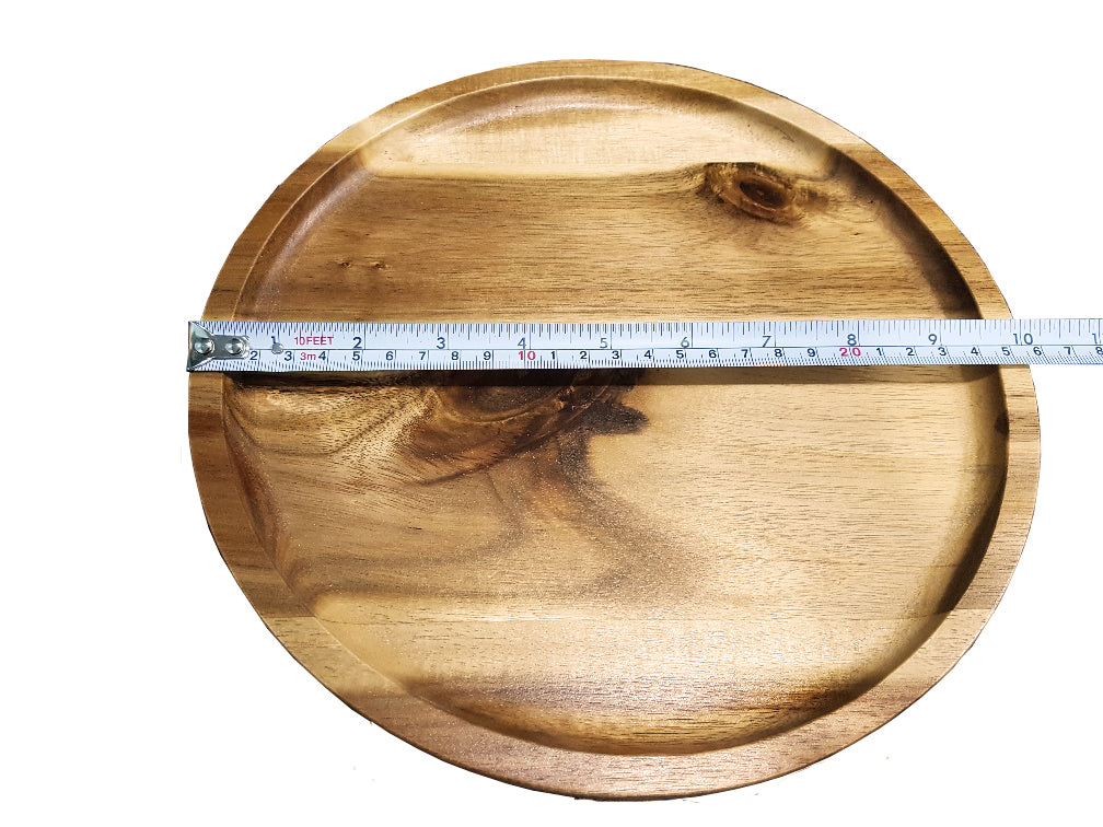 ZavisGreen Acacia round Plate / Platter 10" Diameter SKU: ZG-660010