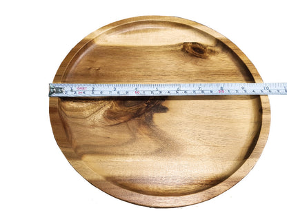 ZavisGreen Acacia round Plate / Platter 10" Diameter SKU: ZG-660010
