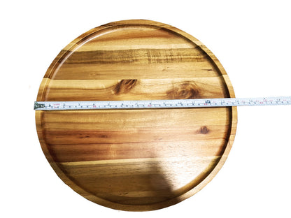 ZavisGreen Acacia round Plate  Platter 14" Diameter SKU: ZG-660014