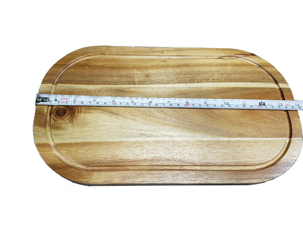 ZavisGreen Acacia Serving Rounded cutting board 14" X 8" SKU: ZG-660414