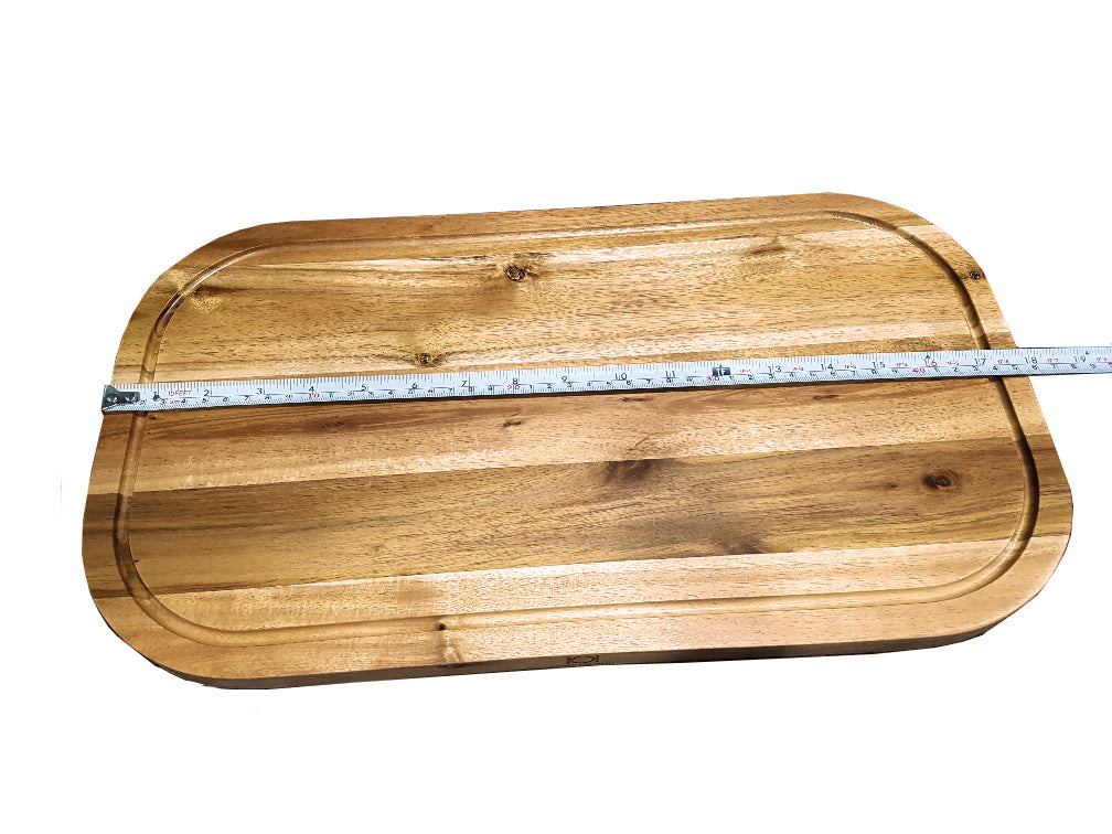 ZavisGreen Acacia Serving Rounded cutting board 18" X 10" SKU: ZG-660418
