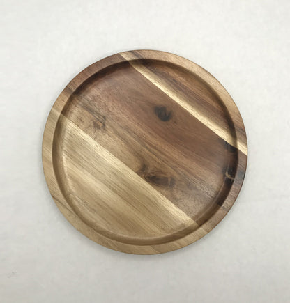ZavisGreen Acacia round Plate  Platter 8" Diameter SKU: ZG-660008