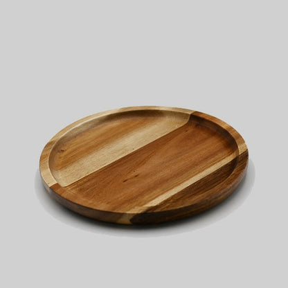 ZavisGreen Acacia round Plate  Platter 8" Diameter SKU: ZG-660008