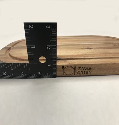 ZavisGreen Acacia Serving Rounded cutting board 12" X 8" SKU: ZG-660412
