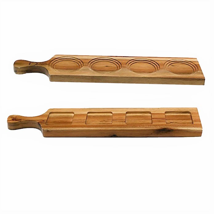 ZavisGreen Acacia 4 hole flight board 16" long SKU: ZG-660604