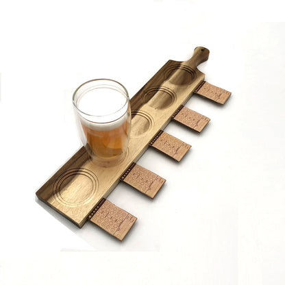ZavisGreen Acacia 5 hole flight board 22" long SKU: ZG-660605
