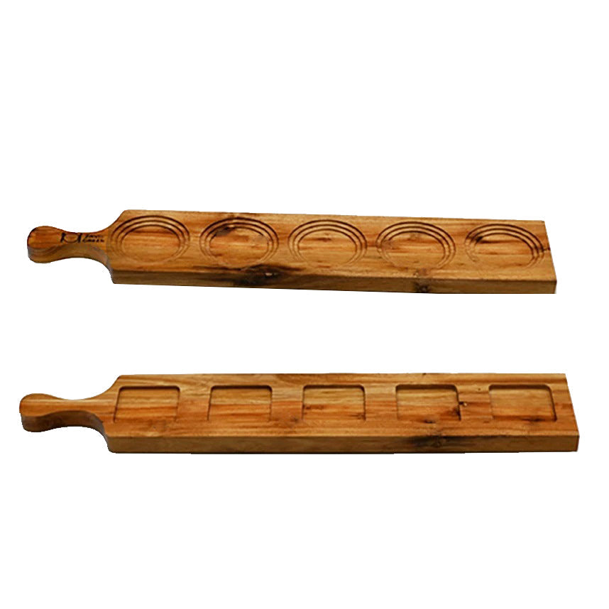 ZavisGreen Acacia 5 hole flight board 22" long SKU: ZG-660605