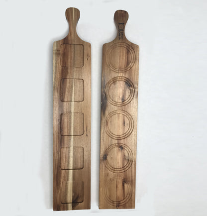 ZavisGreen Acacia 5 hole flight board 22" long SKU: ZG-660605