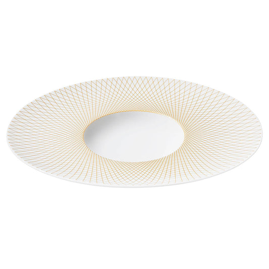 Degrenne Collection Graphique Classique Gold oval gourmet plate: 12.60 inches